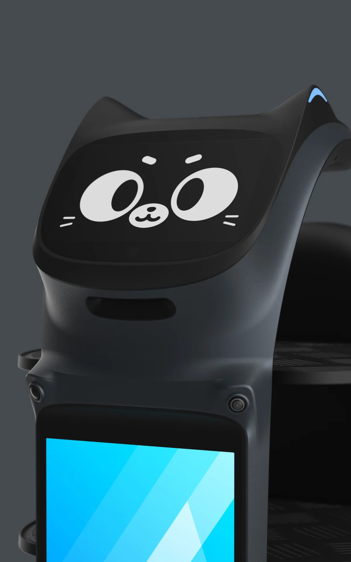 BellaBot Pro yüz ekranı ve ön kamera