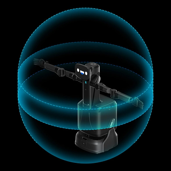 FlashBot Arm'ın çift kol erişim alanı