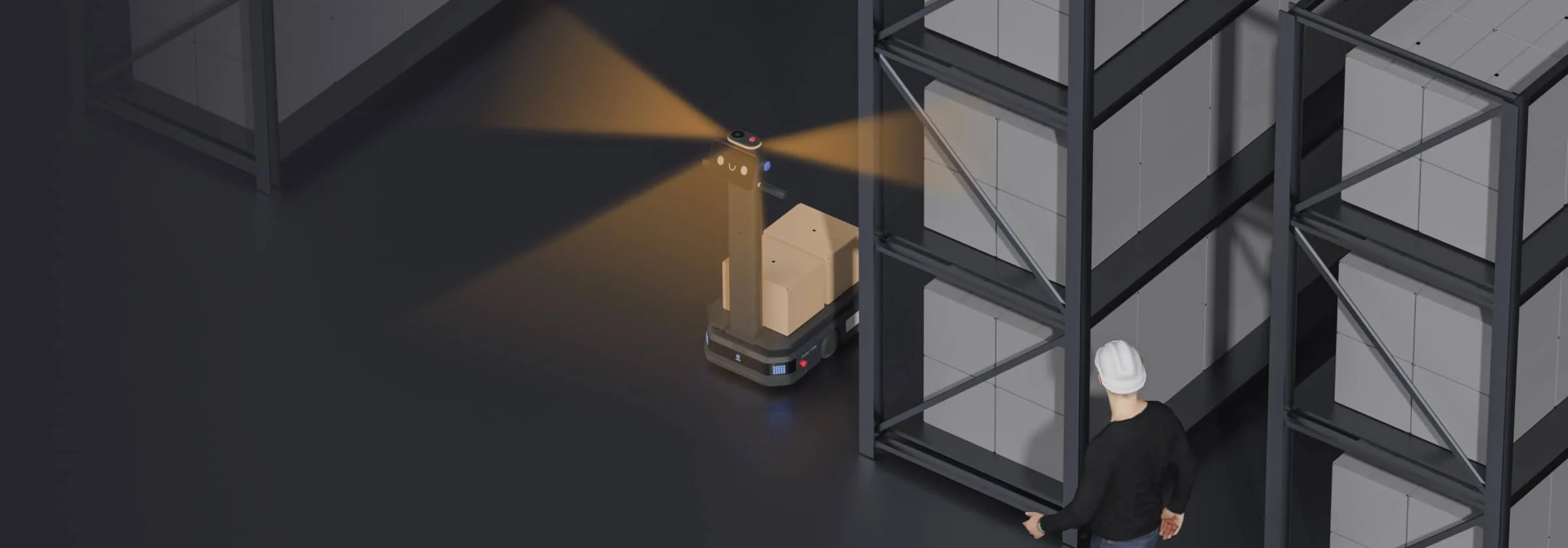 Robotun konumunu gösteren yüksek parlaklıklı durum ışıkları