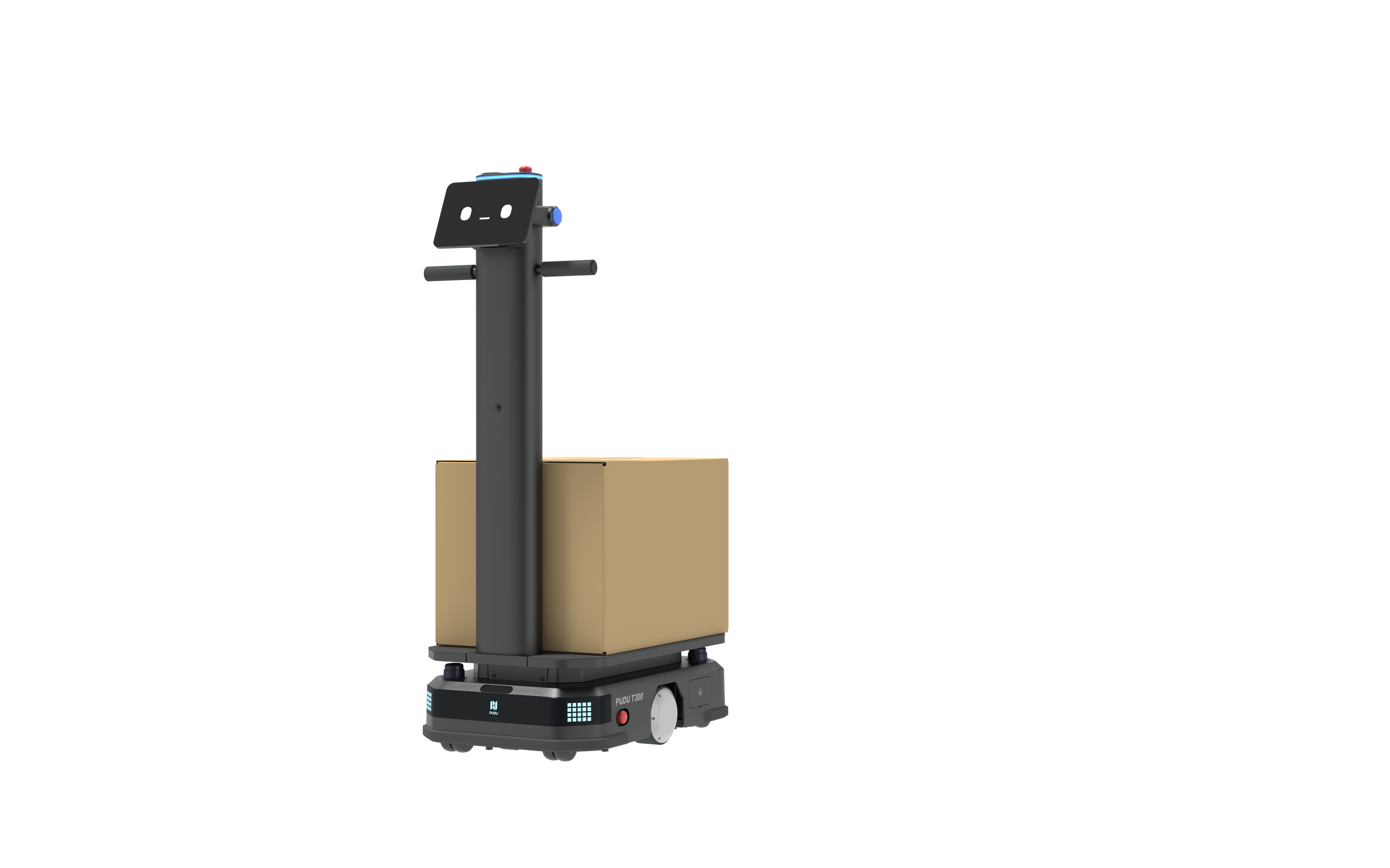 PUDU T300 Standart, üzerinde kolilerle