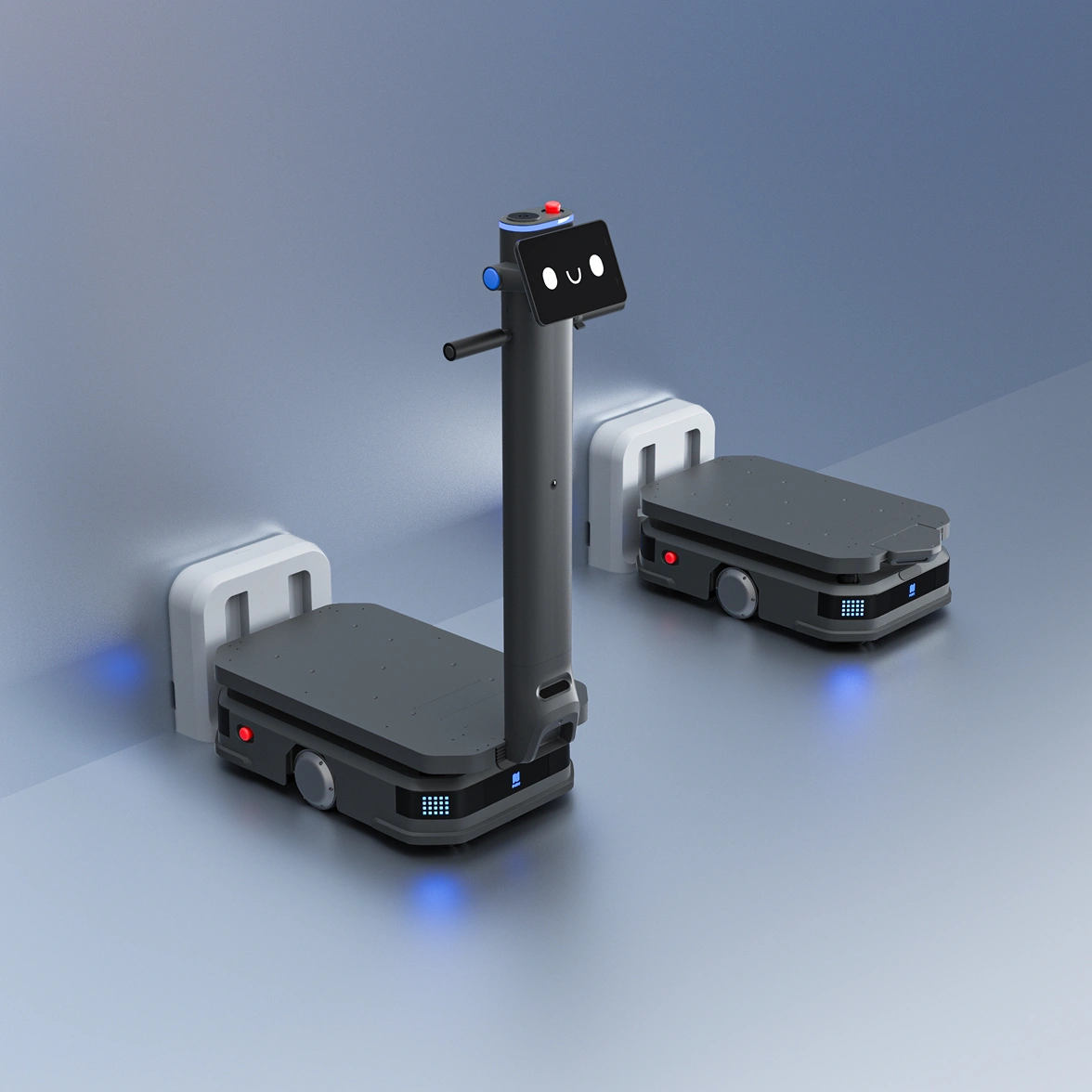 Şarj istasyonundaki T600 serisi robotlar